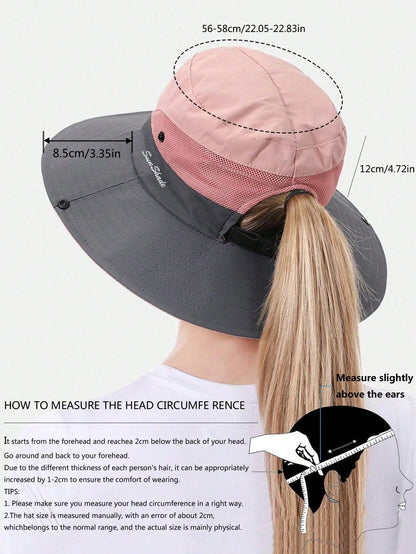 1pc Unisex Sun Protection Bucket Hat, Women's Summer Sun Hat, Outdoor Quick-Dry Hat, Suitable For Matching With Summer Outfits And Dresses