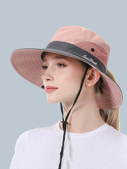 1pc Unisex Sun Protection Bucket Hat, Women's Summer Sun Hat, Outdoor Quick-Dry Hat, Suitable For Matching With Summer Outfits And Dresses