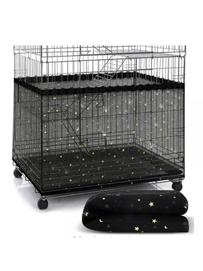 1pc Universal Bird Cage Cover 360 Degrees Covering Bird Cage Mesh Net Elastic Birdcage Cover Soft Bird Seed Guard Skirt For Home Bird Cage Cover Shell Skirt Net Easy Cleaning Seed Catcher Guard Bird C