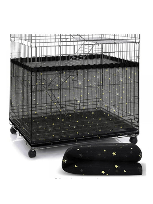 1pc Universal Bird Cage Cover 360 Degrees Covering Bird Cage Mesh Net Elastic Birdcage Cover Soft Bird Seed Guard Skirt For Home Bird Cage Cover Shell Skirt Net Easy Cleaning Seed Catcher Guard Bird C