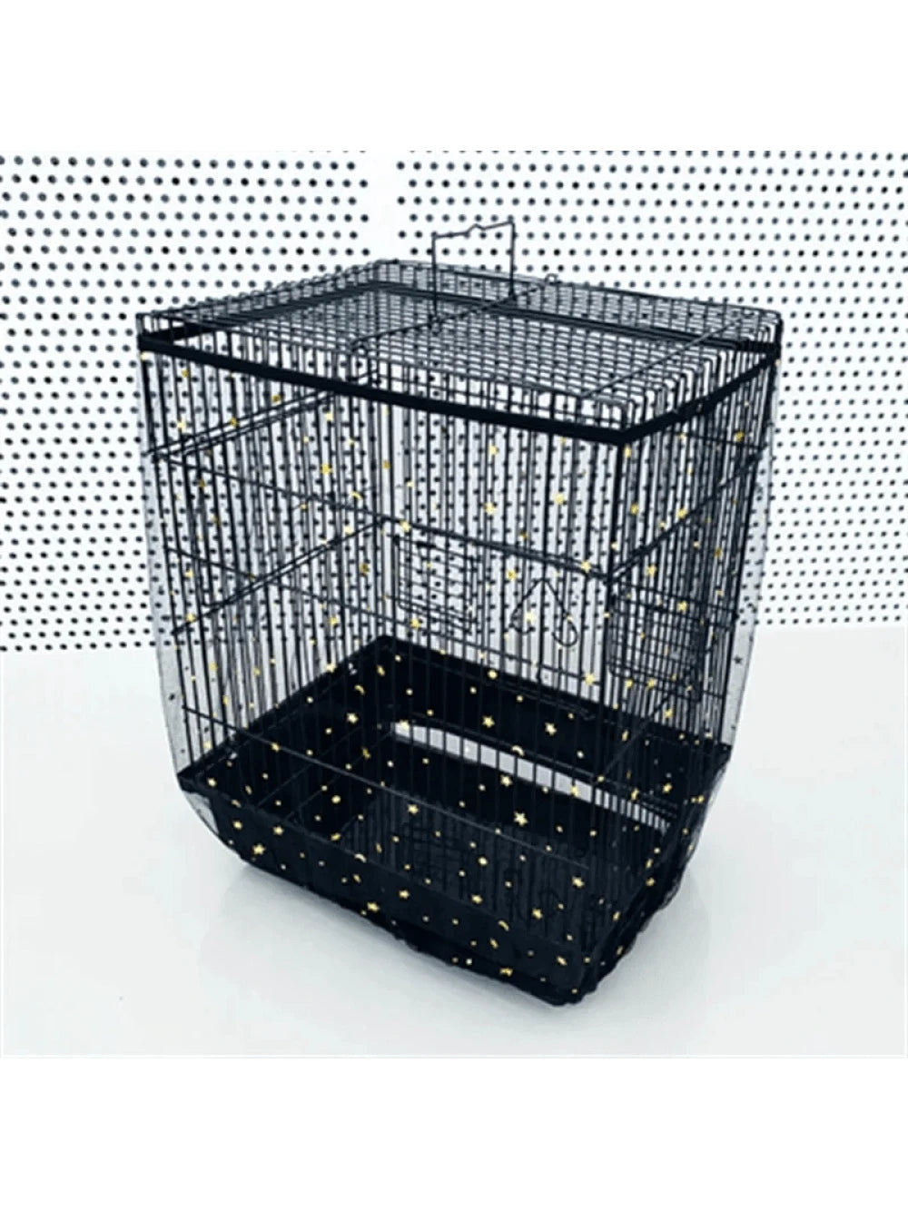 1pc Universal Bird Cage Cover 360 Degrees Covering Bird Cage Mesh Net Elastic Birdcage Cover Soft Bird Seed Guard Skirt For Home Bird Cage Cover Shell Skirt Net Easy Cleaning Seed Catcher Guard Bird C