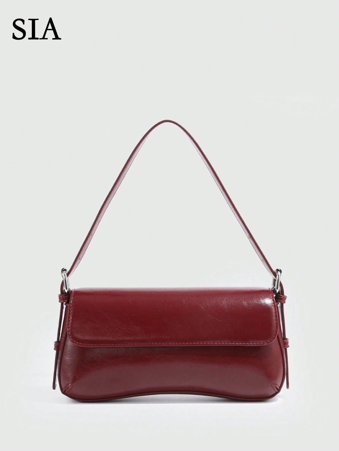 1pc Vintage Fashionable Angola Red Faux Oily Wax Leather Leopard & Snake Suede Flap Adjustable Shoulder Strap Crossbody Bag, Suitable For Dates, Outings, Parties