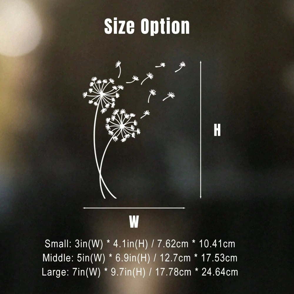 1pc Wild Flower Car Sticker, Dandelion Seed Blowing Sticker Suitable For Car Truck Window Bumper, Cute Car Exterior Decor Accessory