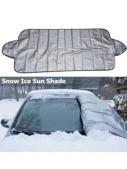 1pc Winter Car Snow Cover, Ice Cover, Summer Sun Shade, Car Window Snow Cover, Front Windshield, Car Accessories