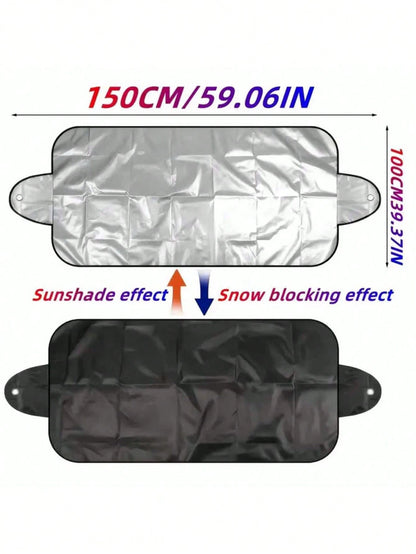 1pc Winter Car Snow Cover, Ice Cover, Summer Sun Shade, Car Window Snow Cover, Front Windshield, Car Accessories