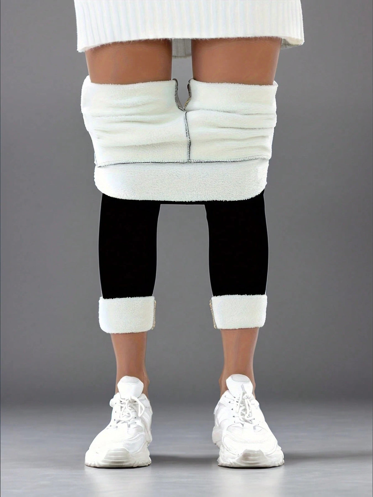 1pc Women's High Waist Warm Pants, Thermal Lined Thick Casual Leggings, Autumn/Winter