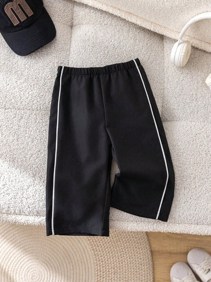 1pc Young Boys' Casual Sports Pants,Straight Leg,Soft & Comfortable,With Drawstring Decoration,Suitable For Daily Wear,School,Outdoor,All Season