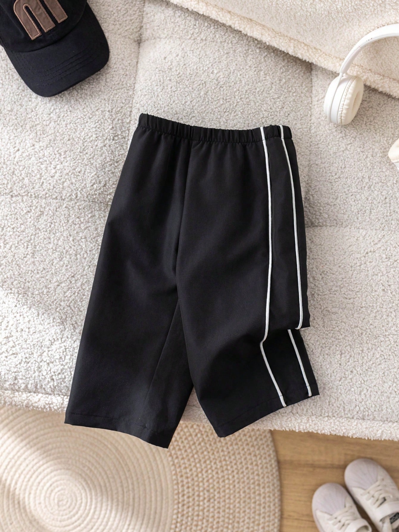 1pc Young Boys' Casual Sports Pants,Straight Leg,Soft & Comfortable,With Drawstring Decoration,Suitable For Daily Wear,School,Outdoor,All Season