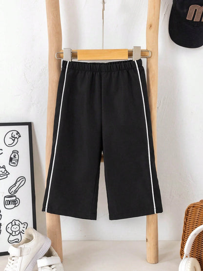1pc Young Boys' Casual Sports Pants,Straight Leg,Soft & Comfortable,With Drawstring Decoration,Suitable For Daily Wear,School,Outdoor,All Season