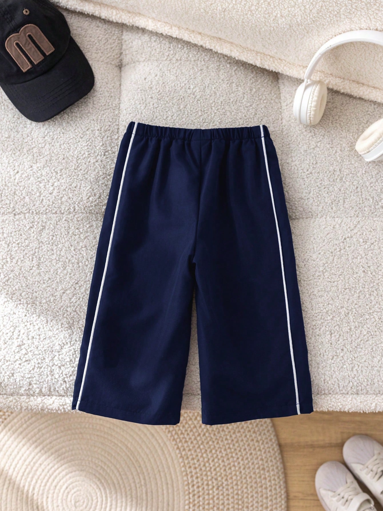 1pc Young Boys' Casual Sports Pants,Straight Leg,Soft & Comfortable,With Drawstring Decoration,Suitable For Daily Wear,School,Outdoor,All Season