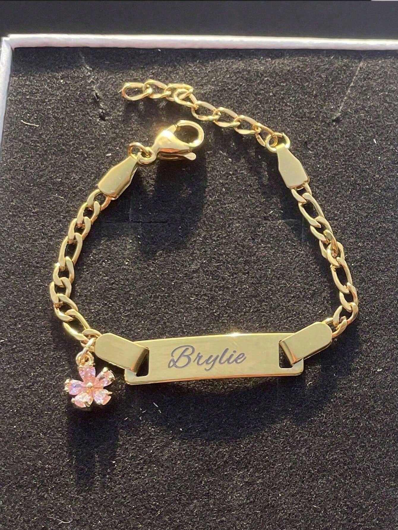 1pc Zirconia Flower Custom Name Jewelry Set, Cute 2000s Fall Casual Style, Unique Personalized Gift For, Suitable Daily Wear,Homecoming Season