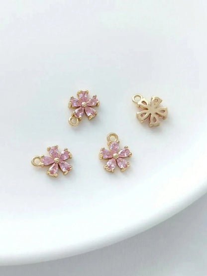 1pc Zirconia Flower Custom Name Jewelry Set, Cute 2000s Fall Casual Style, Unique Personalized Gift For, Suitable Daily Wear,Homecoming Season