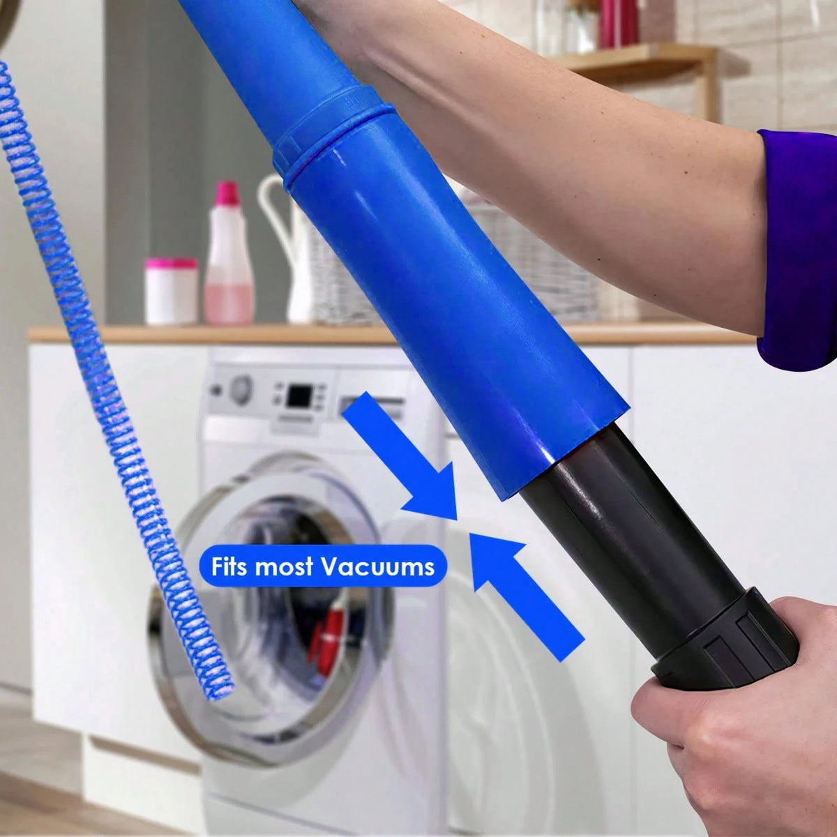 1set Dryer Vent Cleaner Kit, Efficient Deep Cleaning, Removes Lint With Power Washer And Vacuum Hose Attachment