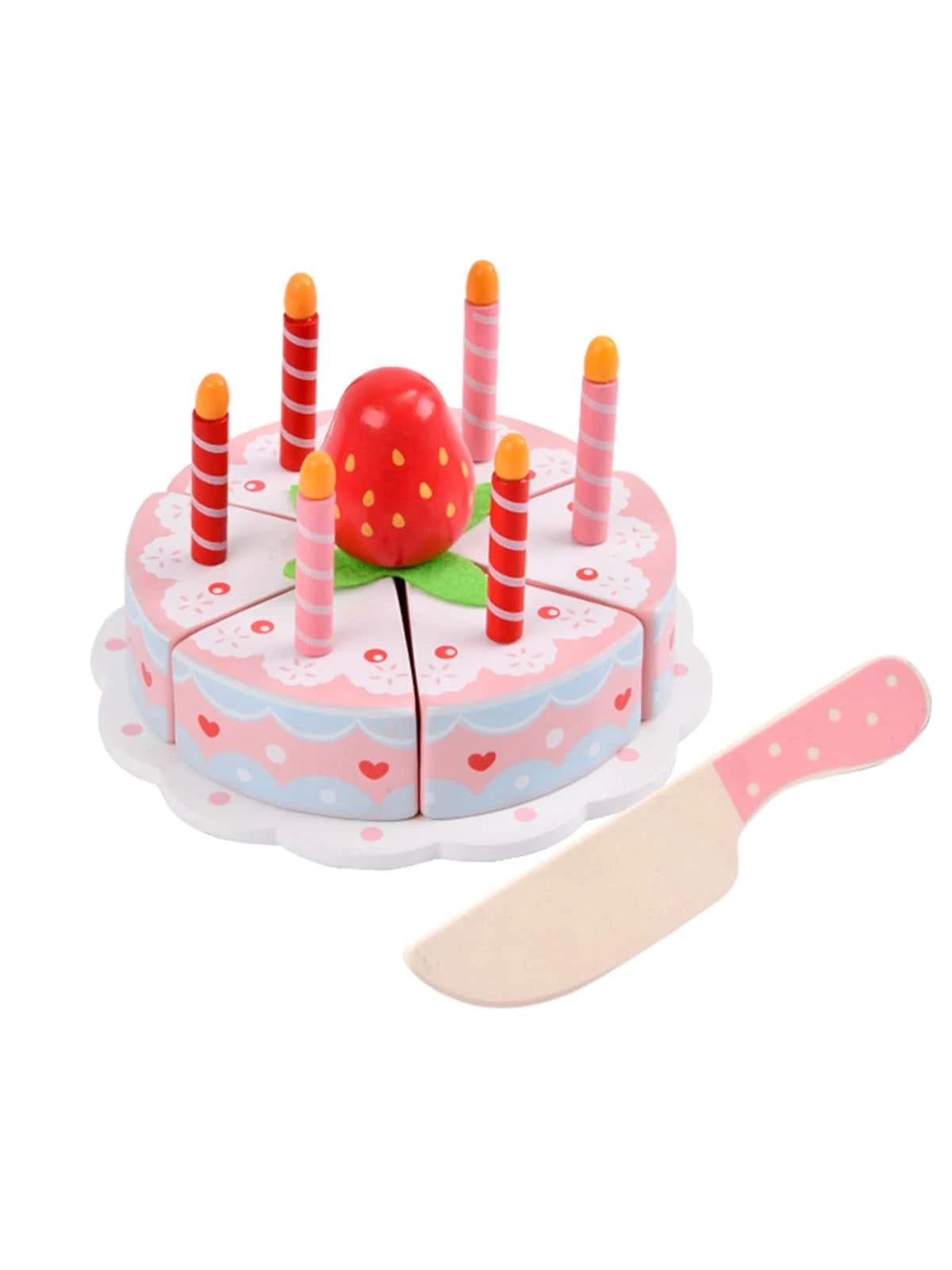 1set Pretend Toy, Creative Cake Design Pretend Play Toy For Kids,Spielen,Wooden Toys>Kitchenware,Play Kids,Pretend Food,Princess Toys,Girl Toys Age 2,Wooden Toys,Kids Toys,Toys For Girls