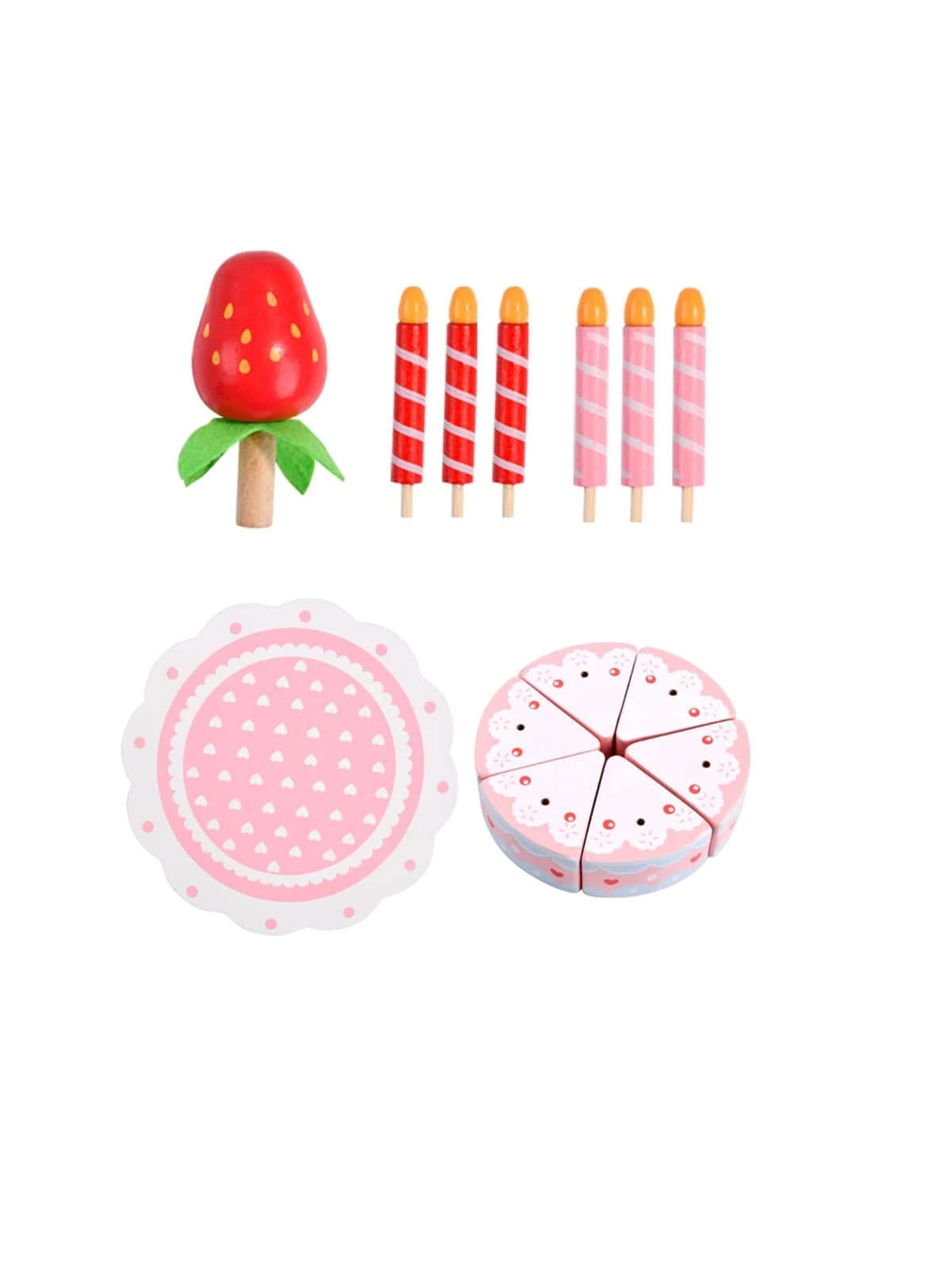 1set Pretend Toy, Creative Cake Design Pretend Play Toy For Kids,Spielen,Wooden Toys>Kitchenware,Play Kids,Pretend Food,Princess Toys,Girl Toys Age 2,Wooden Toys,Kids Toys,Toys For Girls