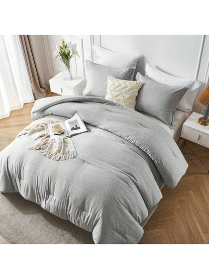 2/3-Piece Soft Luxury Bed Comforter Set Queen, Boho Cationic Dyeing Breathable Fluffy Bed Sets With 1 Comforter And 1 Or 2 Pillow Shams For All Season, Bedding Set, Room Decor, Bedroom Decor, Ideal
