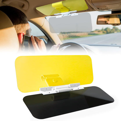 2-In-1 Day & Night Universal Car Sun Visor, Anti-Glare, UV Protection, Dual-Use, Reduces Glare & Brightness, ABS Material, Universal Fit, Suitable For Most Car Models