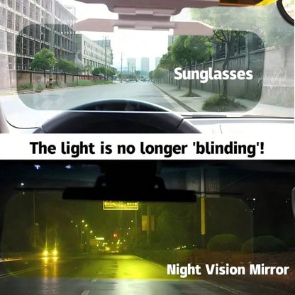 2-In-1 Day & Night Universal Car Sun Visor, Anti-Glare, UV Protection, Dual-Use, Reduces Glare & Brightness, ABS Material, Universal Fit, Suitable For Most Car Models