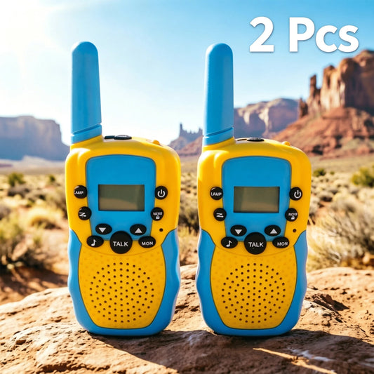 2 Pack Handheld Walkie Talkies, Two Way Radios With Backlit LCD And Flashlight, Portable Rechargeable Radios For Camping, Hiking, Family Travel, Multi Pack Available