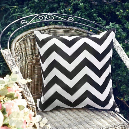 2-Pack Outdoor Waterproof Pillow Covers, Black, Suitable For Garden Balcony, Sofa Cushions 18x18 Inches