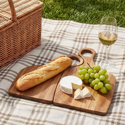 2 PCS Compact Wooden Cutting Board Set For Couples, Small Fruit & Bread Charcuterie Board, Kitchen Decor & Anniversary.