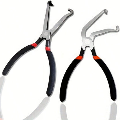 2-Piece Carbon Steel Electrical Disconnect Pliers Set, Automotive Electrical Connector Clamps, Rust-Proof Automotive Hose And Fuel Line Disconnect Tools, For Push Pin Plugs, Recommended For Use On Met