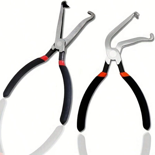 2-Piece Carbon Steel Electrical Disconnect Pliers Set, Automotive Electrical Connector Clamps, Rust-Proof Automotive Hose And Fuel Line Disconnect Tools, For Push Pin Plugs, Recommended For Use On Met