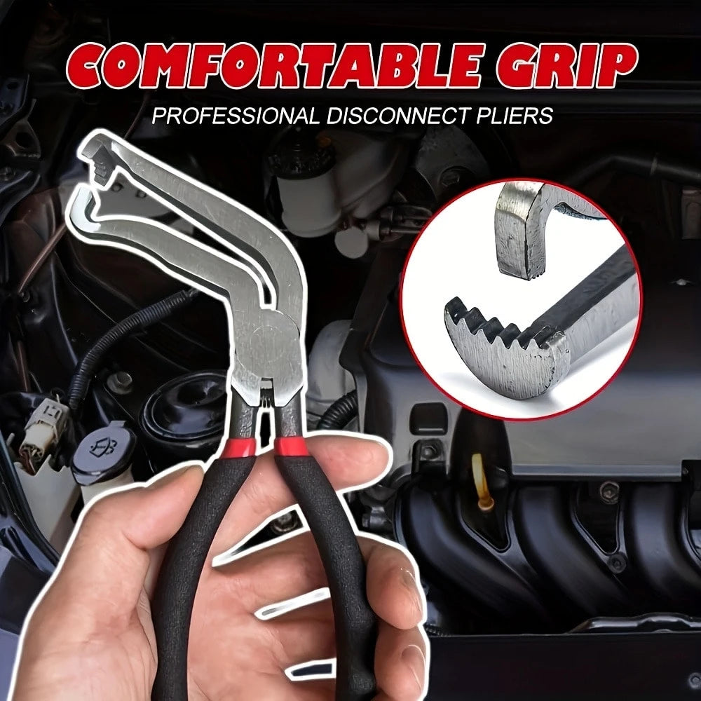 2-Piece Carbon Steel Electrical Disconnect Pliers Set, Automotive Electrical Connector Clamps, Rust-Proof Automotive Hose And Fuel Line Disconnect Tools, For Push Pin Plugs, Recommended For Use On Met