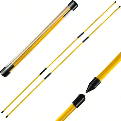 2-Piece Golf Alignment Rod And 48 Inch (Approximately 121.9 Cm) Foldable Training Rod, Lightweight Fiberglass Training Aid For Posture Alignment, Swing, And Correction, Portable Storage Tube