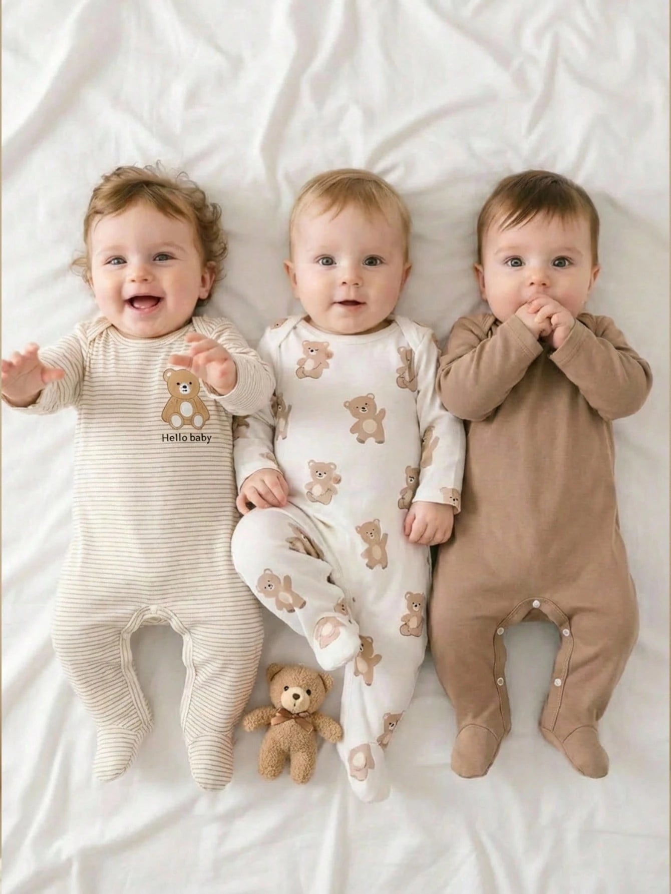 2 Pieces Newborn Knit Comfortable Soft Footed Romper With Cute Pumpkin All-Over Print, Fall Halloween Home Wear, Versatile Fashion, Best Choice