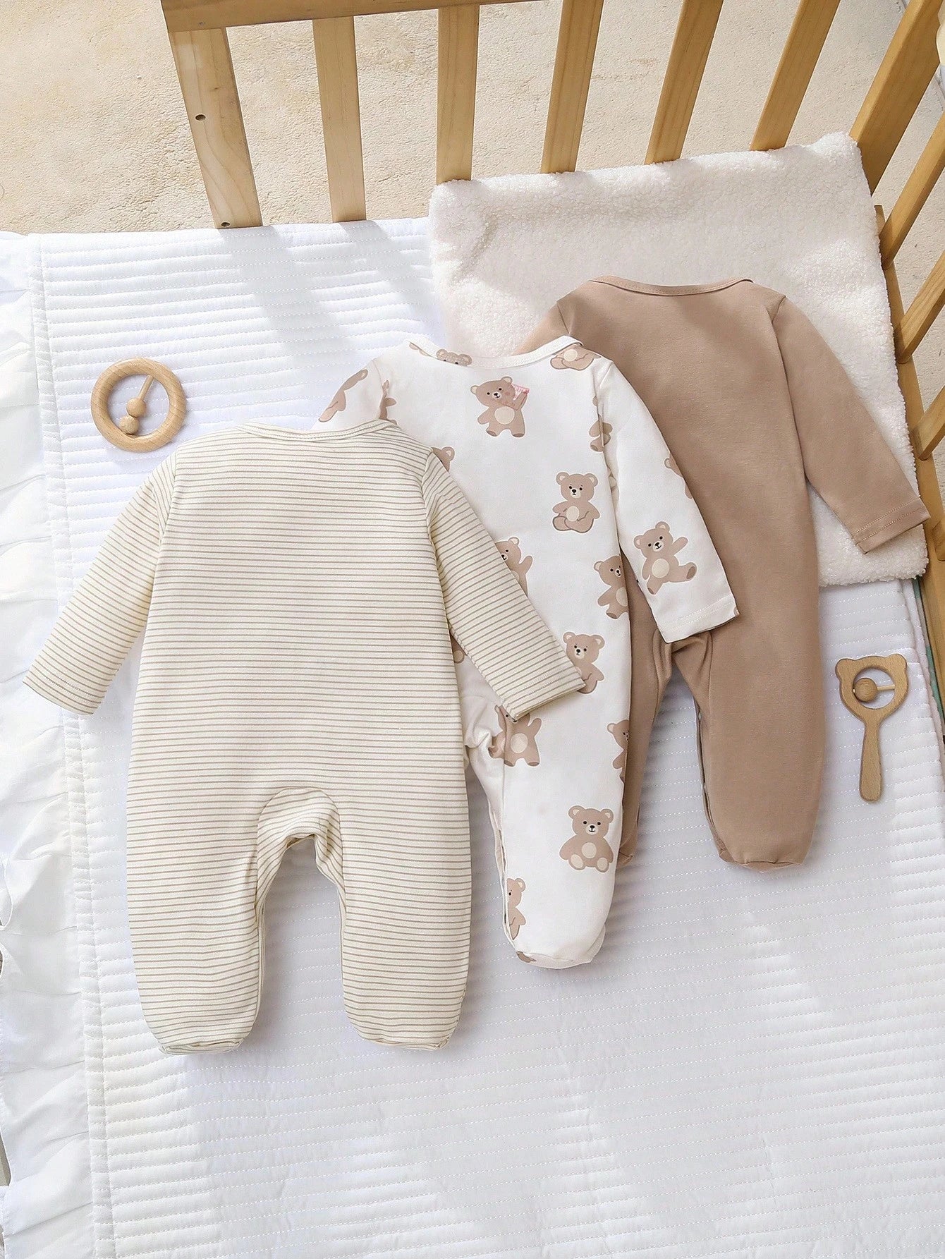 2 Pieces Newborn Knit Comfortable Soft Footed Romper With Cute Pumpkin All-Over Print, Fall Halloween Home Wear, Versatile Fashion, Best Choice