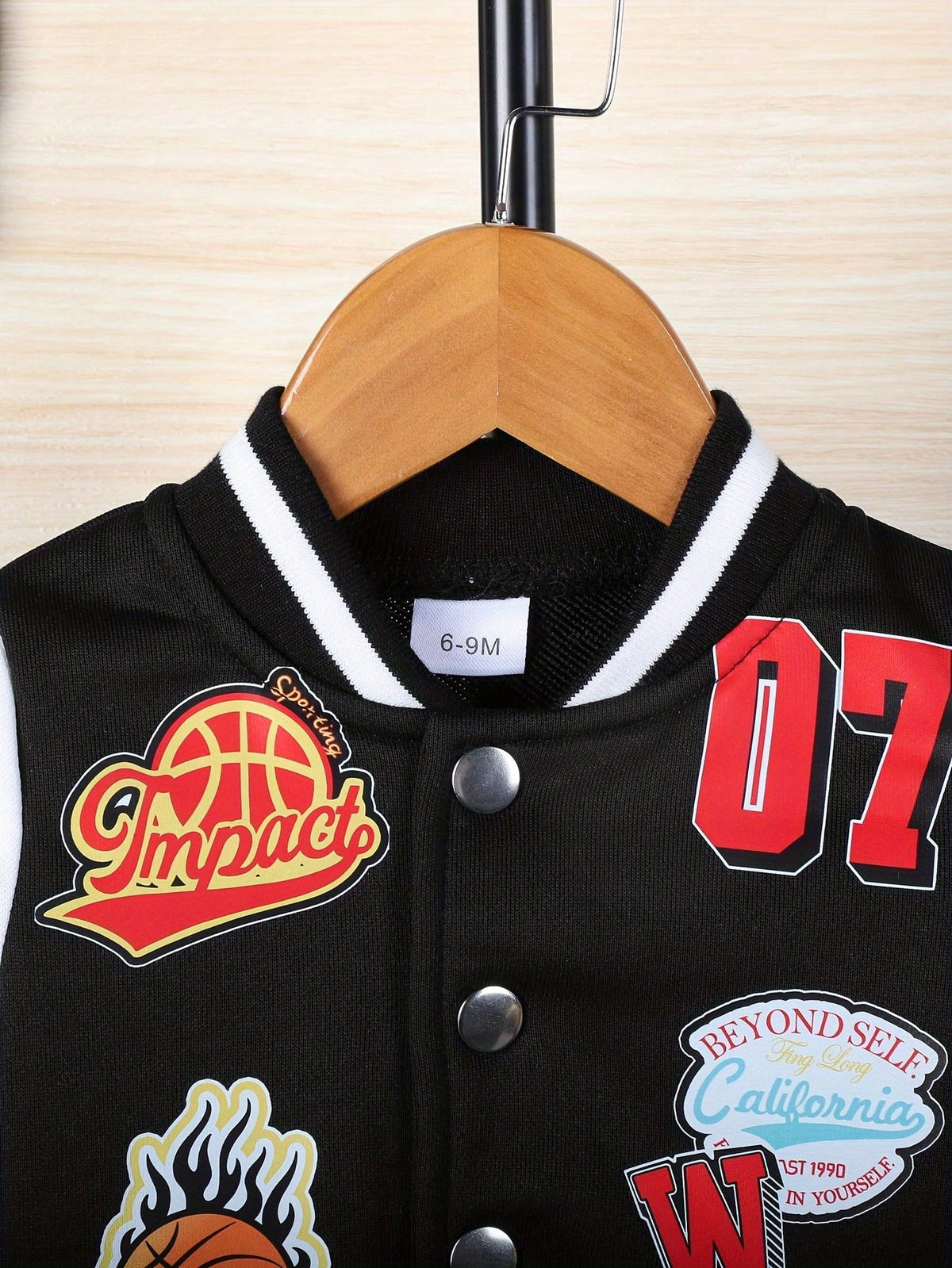 2 Pieces Of Baby Boy Hip-Hop Sports Style Basketball Digital Printed Baseball Suit Set, Jacket, Pants Set, Spring And Autumn Season