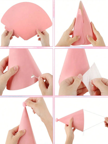 20/10/5/1 Soft Color Party Hats, Birthday Party Cone Hats, Cute Cake Cone Birthday Paper Hats, Cute Crown, Adult Party Hat Set, Bride Bachelorette Party Decoration Hats, Gold Decor Multi-Color Hats, B