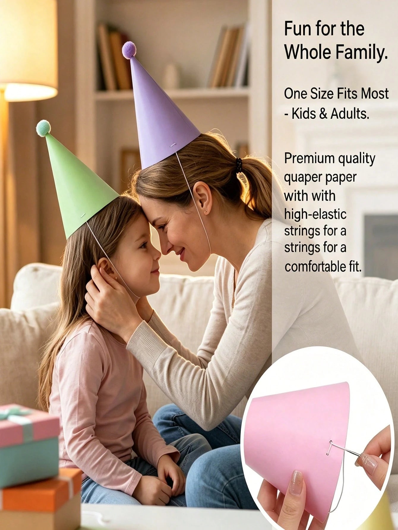 20/10/5/1 Soft Color Party Hats, Birthday Party Cone Hats, Cute Cake Cone Birthday Paper Hats, Cute Crown, Adult Party Hat Set, Bride Bachelorette Party Decoration Hats, Gold Decor Multi-Color Hats, B