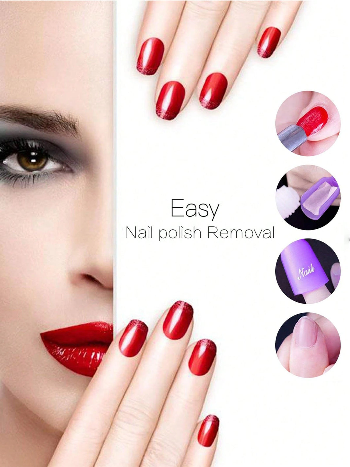 20/10/5pcs Reusable Nail Polish Remover Clips, Gel Polish Soak-Off Clips, Nail Polish Removal Tools. Nail Removal Clips, Nail Removal Caps, Nail Polish Gel Removal Finger Caps.