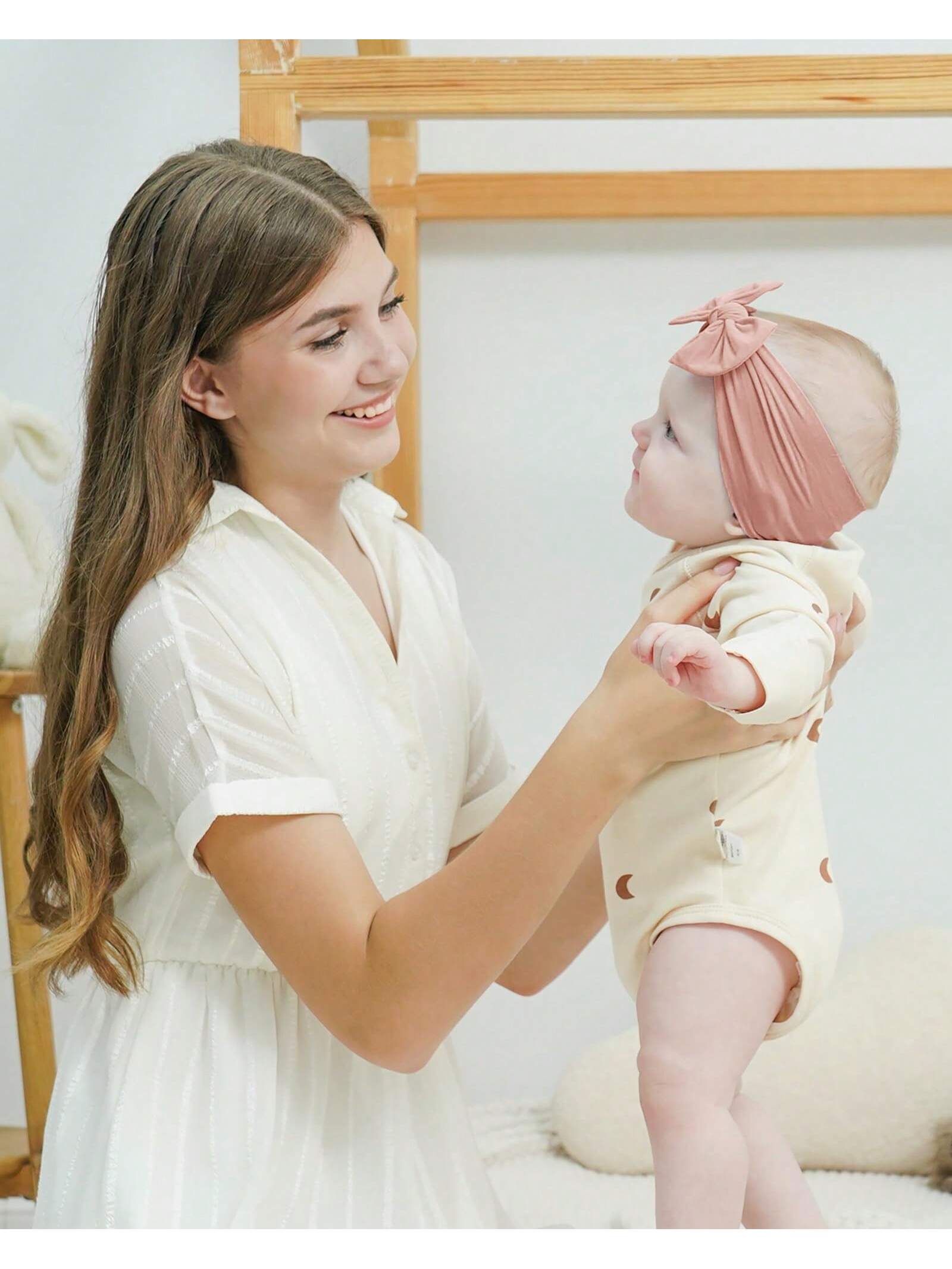20/24 PCS Baby Hair Bow Head Wrap, Turban Knotted Knitted Headbands, Soft Silk Stretchy Hair Bands For Newborn Infant Toddlers