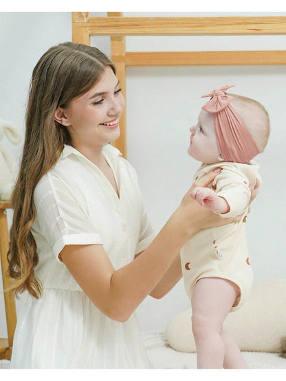 20/24 PCS Baby Hair Bow Head Wrap, Turban Knotted Knitted Headbands, Soft Silk Stretchy Hair Bands For Newborn Infant Toddlers