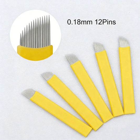 20/50pcs,Disposable Micro-Needle Kit For Permanent Makeup – Individual Packaging For Eyebrows, Eyeliner, And Lip Shaping – Suitable For Tattoo Artists And Beginners In Body Art Design – Tattoo Supplie