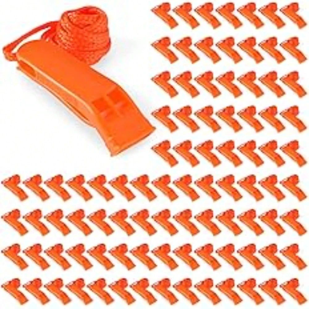 20 Emergency Safety Whistles With Bright Sounds, Plastic Rescue Whistles With Lashes, And Water Sports Whistles
