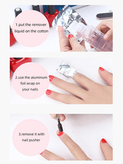 200pcs/Pack Nail Remover Foil Wraps