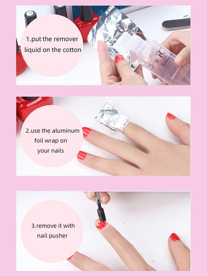 200pcs/Pack Nail Remover Foil Wraps