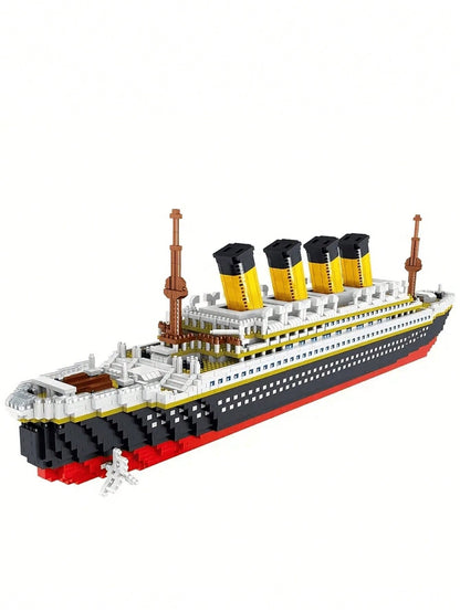 2020+ Pieces Micro Building Blocks Ship Model, High Assembly Difficulty, Collectible Ship Model, Perfect Choice For Home And Office Decoration, 3D Building Blocks Set, Home Decor Building Blocks Model