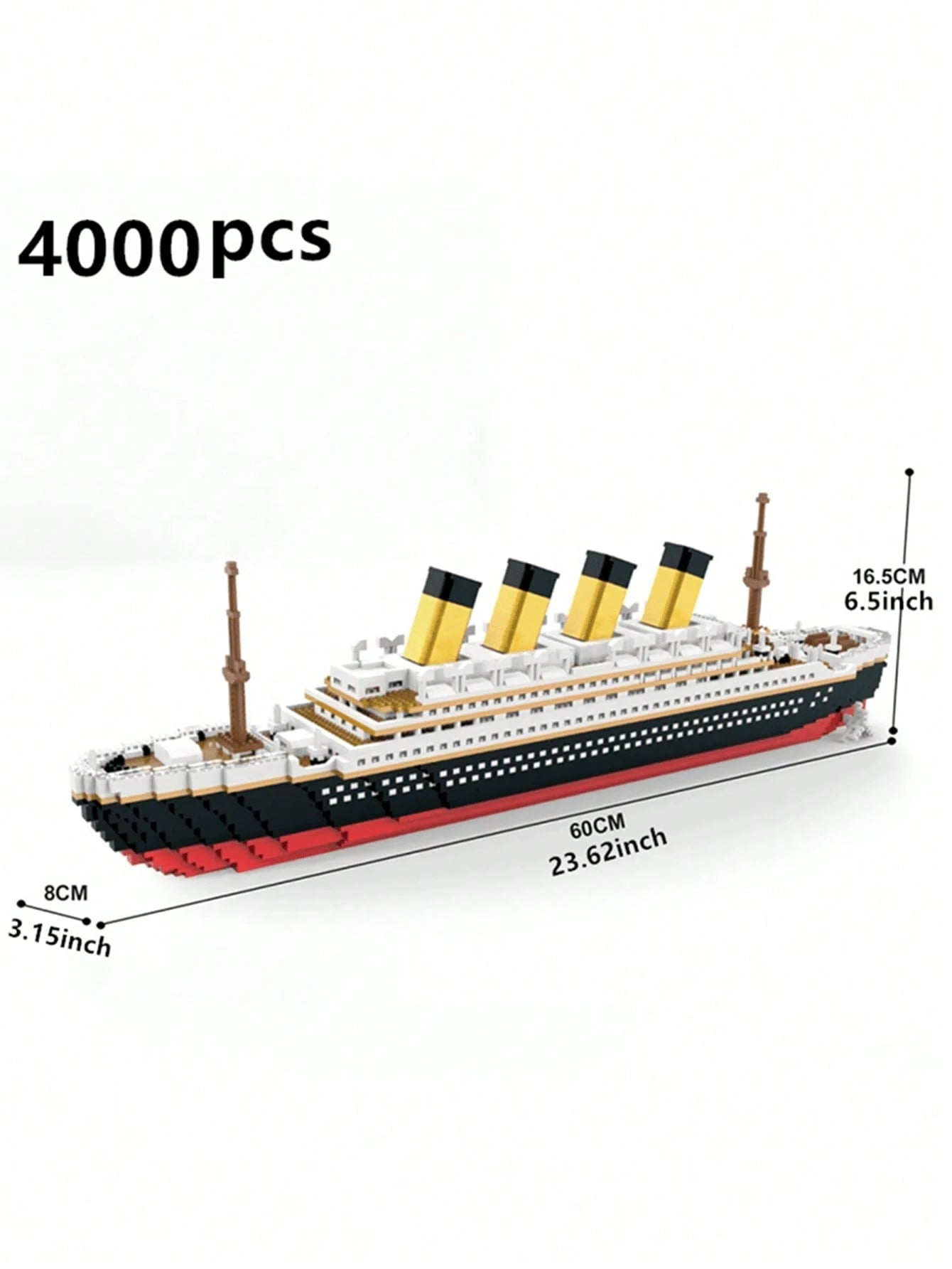 2020+ Pieces Micro Building Blocks Ship Model, High Assembly Difficulty, Collectible Ship Model, Perfect Choice For Home And Office Decoration, 3D Building Blocks Set, Home Decor Building Blocks Model