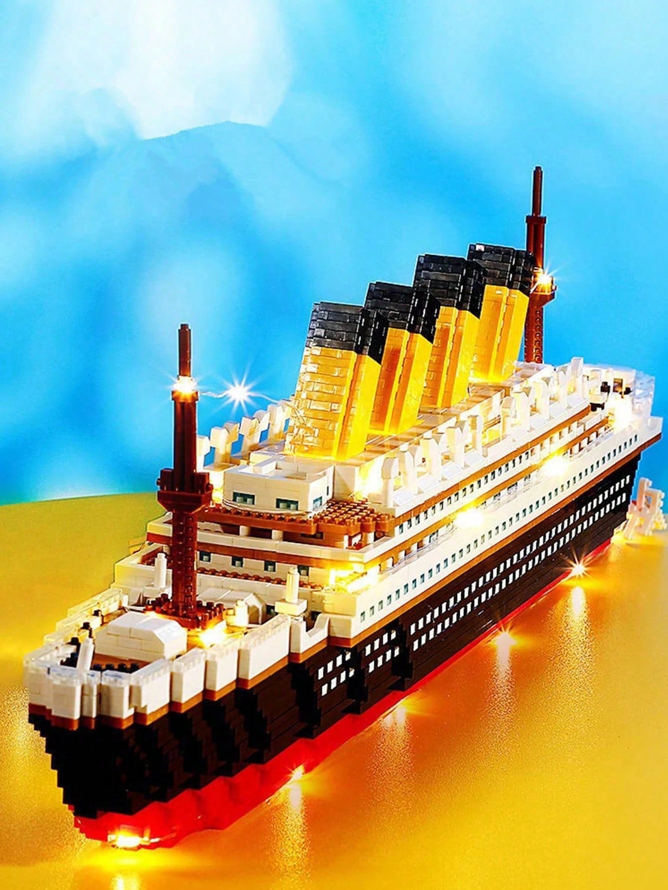 2020+ Pieces Micro Building Blocks Ship Model, High Assembly Difficulty, Collectible Ship Model, Perfect Choice For Home And Office Decoration, 3D Building Blocks Set, Home Decor Building Blocks Model