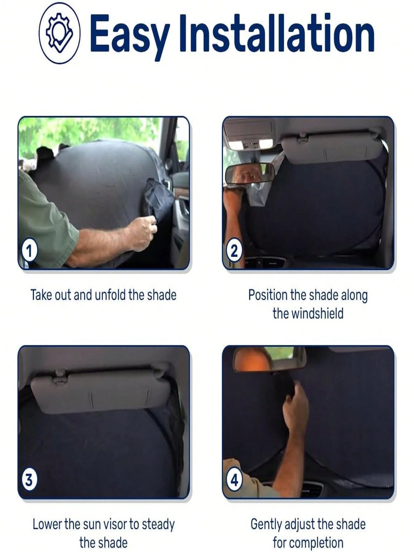 2025 Car Windshield Sun Shade, Foldable Windshield Cover, Blocks UV Rays, Keeps Vehicle Cool, Suitable For Cars & SUVs