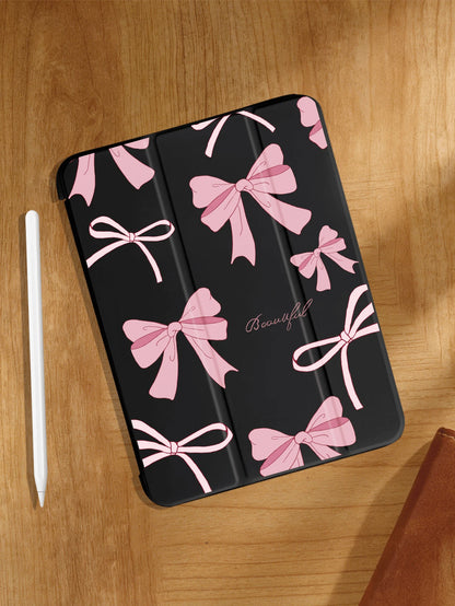 2025 Minimalist Bowknot Pattern Tablet Protective Case, Compatible With Ipad 7/8/9/10th Gen/Pro 12.9/Pro 11/11th Gen(A16), Galaxy Tab S6 Lite/Galaxy Tab A11+ 2025, Provides Soft Shock-Proof Protection