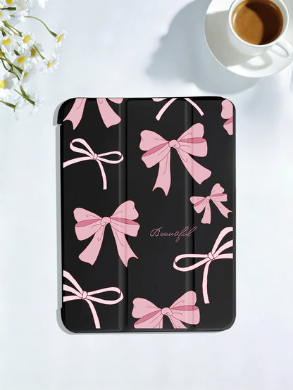 2025 Minimalist Bowknot Pattern Tablet Protective Case, Compatible With Ipad 7/8/9/10th Gen/Pro 12.9/Pro 11/11th Gen(A16), Galaxy Tab S6 Lite/Galaxy Tab A11+ 2025, Provides Soft Shock-Proof Protection