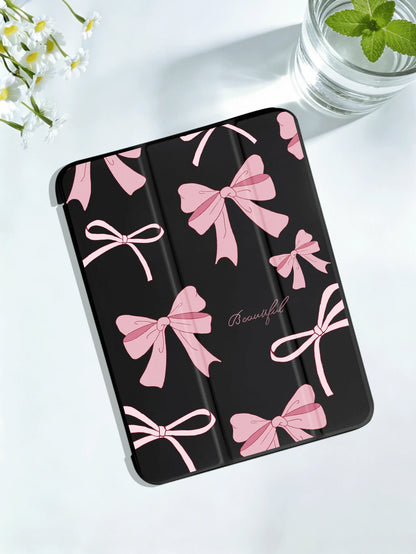 2025 Minimalist Bowknot Pattern Tablet Protective Case, Compatible With Ipad 7/8/9/10th Gen/Pro 12.9/Pro 11/11th Gen(A16), Galaxy Tab S6 Lite/Galaxy Tab A11+ 2025, Provides Soft Shock-Proof Protection