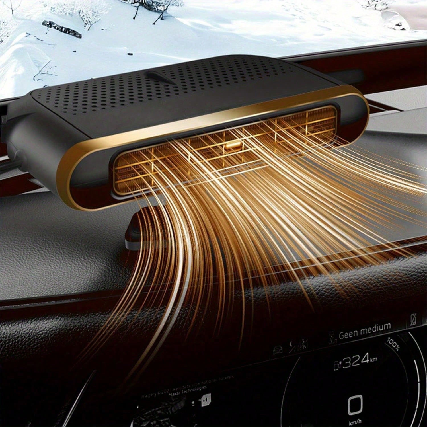 2025 Space 12V Vehicle Heater, 2 In1 Fast Heating Car Warmer & Windshield Defroster, Winter Essential Automobile Heating Device For Car, RV, SUV & Cold Weather Driving