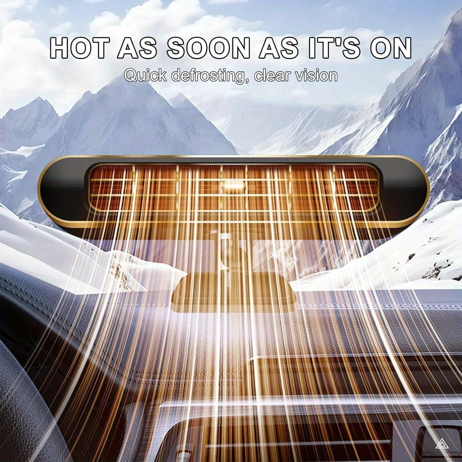 2025 Space 12V Vehicle Heater, 2 In1 Fast Heating Car Warmer & Windshield Defroster, Winter Essential Automobile Heating Device For Car, RV, SUV & Cold Weather Driving